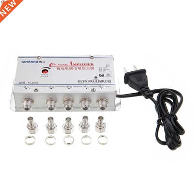 4 Port CATV Booster 4 Way CATV VCR TV Antenna Signal Amplifi