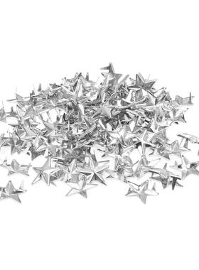 100 rivets applied silver 15mm star shaped spikes