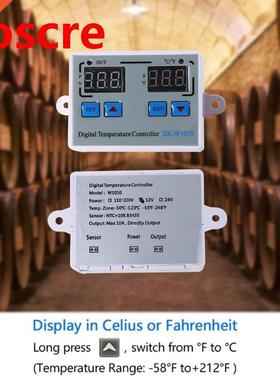 U50A Digital Fahrenheit and Centigrade Thermostat 10A Output