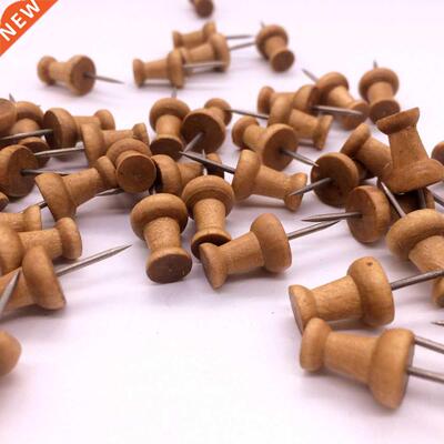 Wood Push Pins,Decorative Thumb Tacks sed on Cork Boards or