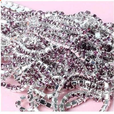 1Meter/lot Sewing Crystal Rhinestone Chain SS6 SS8 SS10 SS12