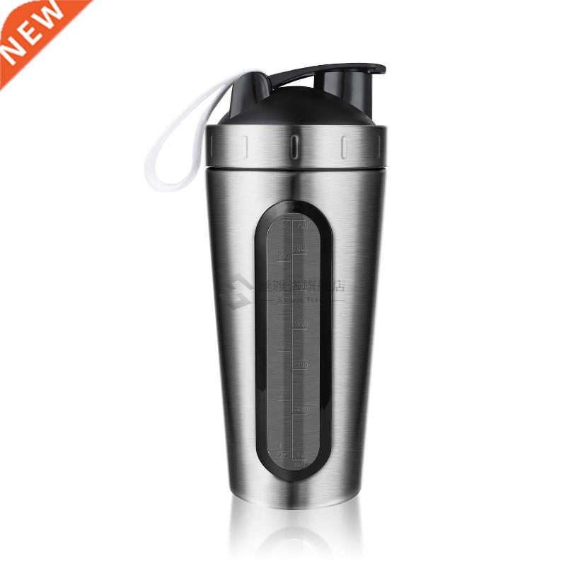 700ml Protein Shaker Stainless Steel Water Bottle Outdoor Gy