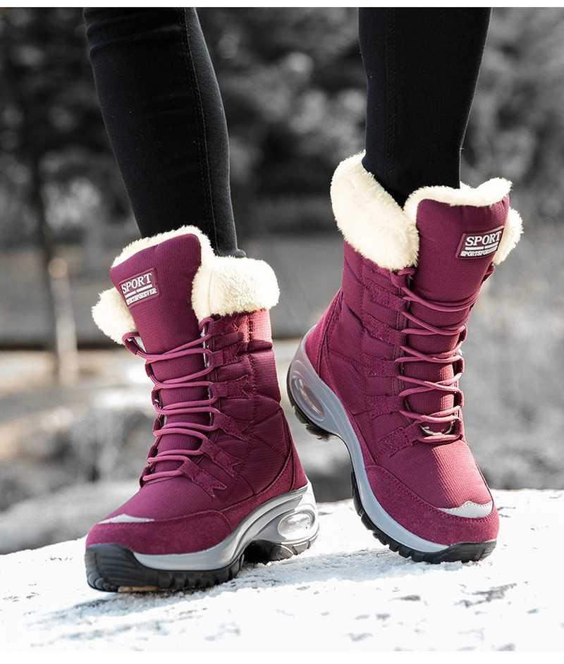 New Winter Women Boots High Quality Keep Warm Mid-Calf Snow