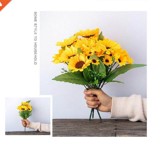 1-head Artificial Sunflower Bouquet 9-branch Simulation Flo