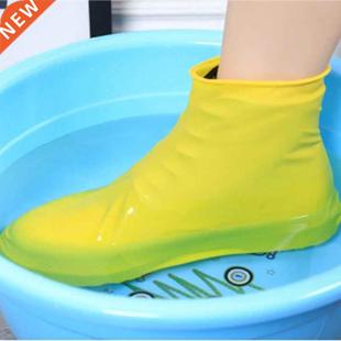 Fashion Latex Waterproof Shoe Covers Rain Snow Boots Women