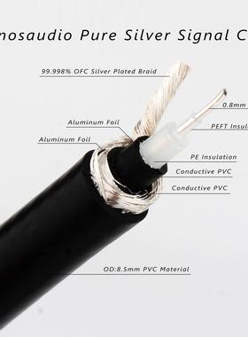 Monosaudio PS75 Hi-END 75ohm Pure Silver RCA Signal cable 75