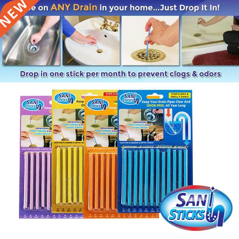 Drain Cleaners Solid Drain Cleaner Sticks Kitchen Toilet Bat