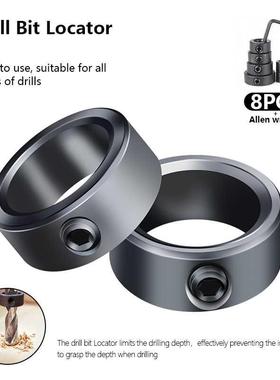 8pcs -16mm Woodworking Drill Locator Drill Bit Depth Stop C