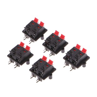 5Pcs Double Row 4 Position Cable Clip Push Type Speaker Term