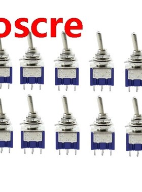 10 Pcs AC 125V 6A Amps ON/ON 2 Position DPDT Toggle Switch N