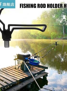 V Shape Fishing Rod Holder Head Rest Gripper lack/Green Car