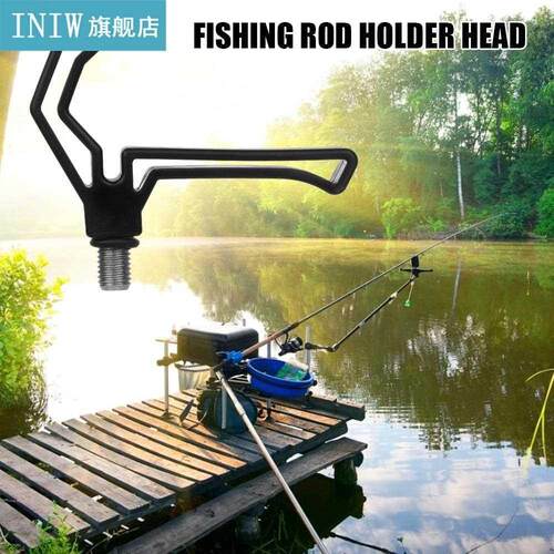 V Shape Fishing Rod Holder Head Rest Gripper lack/Green Car