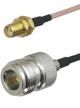 1Pcs RG16 SMA Female jack Bulkhead Nut to N Female jack Con