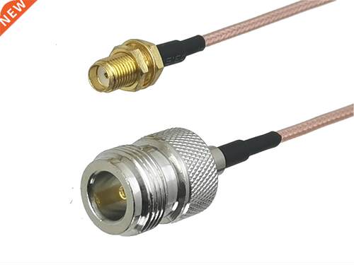 1Pcs RG16 SMA Female jack Bulkhead Nut to N Female jack Con