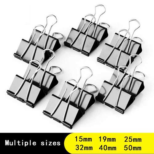 10PCS Metal Paper Clip 19 25 2 41 51mm Fdback Metal Binde