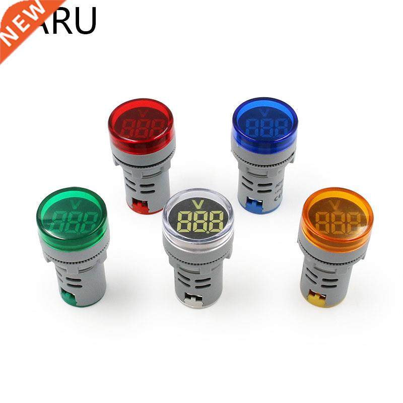 DIY Mini Digital Voltmeter 22mm Round AC 12-500V Volt Voltag
