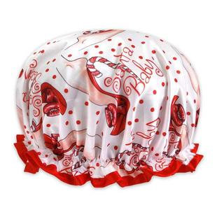 High Quality Polyester Satin Double Layers Shower Caps for w