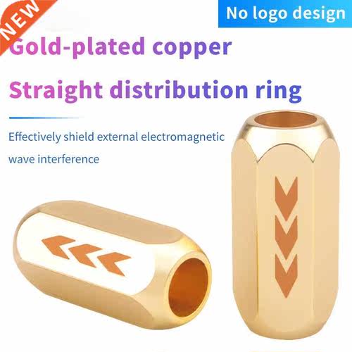4Pcs HiFi Audio Speaker Cable Ring Pure Copper Gold Plated S