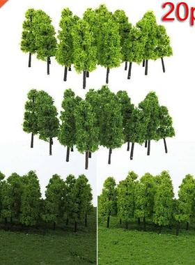 20pc Plastic Artificial Miniature Tree Model Scenery Train R