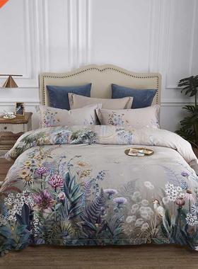 100% Egyptan Cotton US sze Beddng Queen Kng sze 4Pcs B