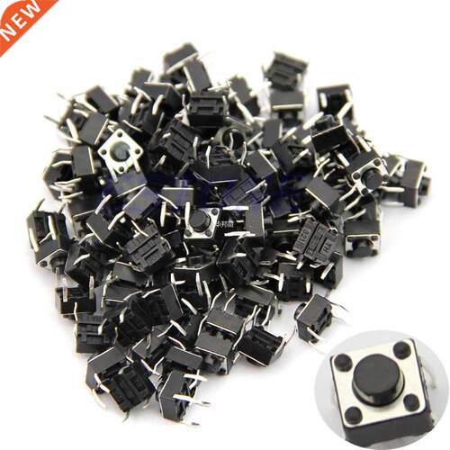 100pcs 6*6*5mm 4pin Quality Mini Micro Momentary Tactile Pus