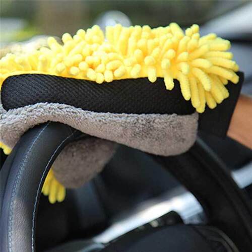 Waterproof Car Wash Microfiber Chenille Gloves Thick Car Cle