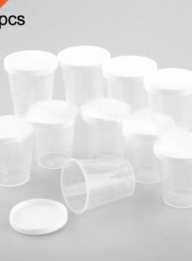 10Pcs 0ml Measuring Cup Measure Cups With White Lids Cap Tr