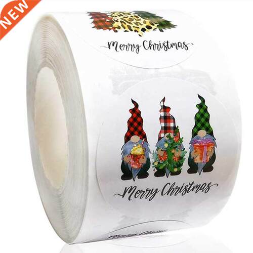 500pcs Kraft Paper Round Labels Christmas Gift Sticker Xmas