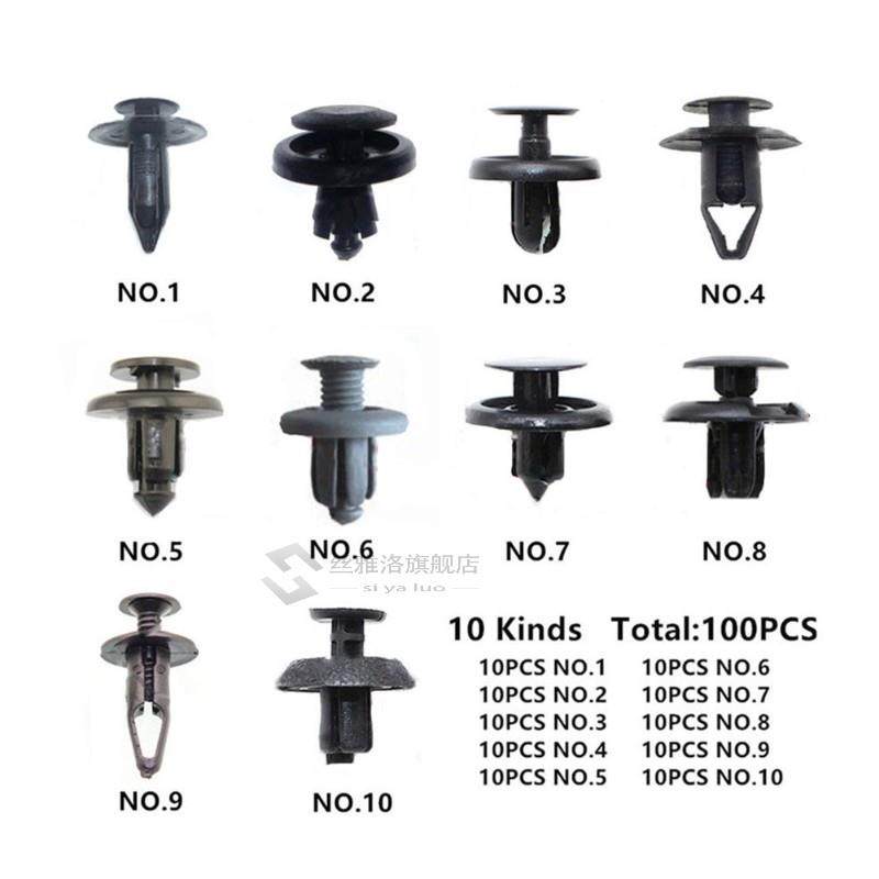 100pcs/set umper Accessory Screw Rivets Set niversal Car