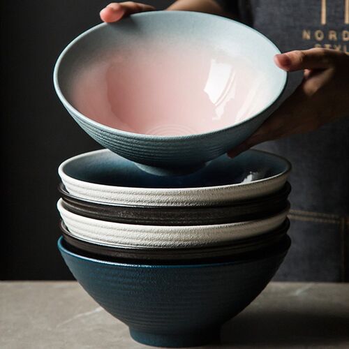Japanese Ramen Bowl Ceramic Bowl Household Salad Bowl