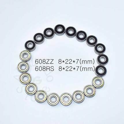 Carbon steel 608 608zz 608rs 8*22*7(mm) 10pieces bearing bea