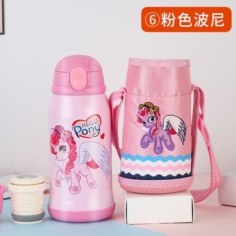 520ml Kids Straw Thermos Child Stainless Steel Water Bottle