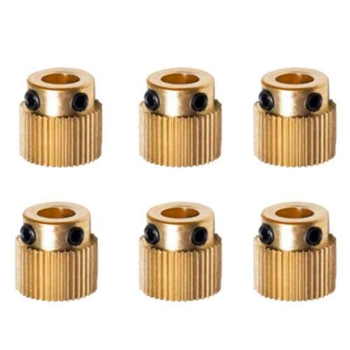 6Pcs Rugged 3D Printer Parts Driver 26 Tooth Gear rass Extr