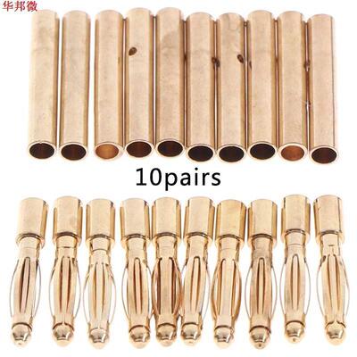 10 paires cuivre 2mm or connecteur de alle fiches ananes m