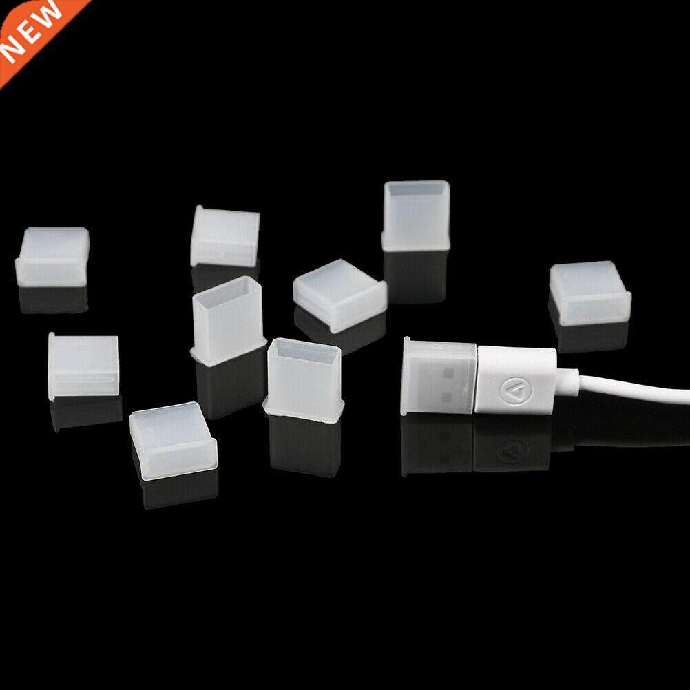10pcs/lot Plastic USB Male Anti dust Plug Cap Cover Black/W