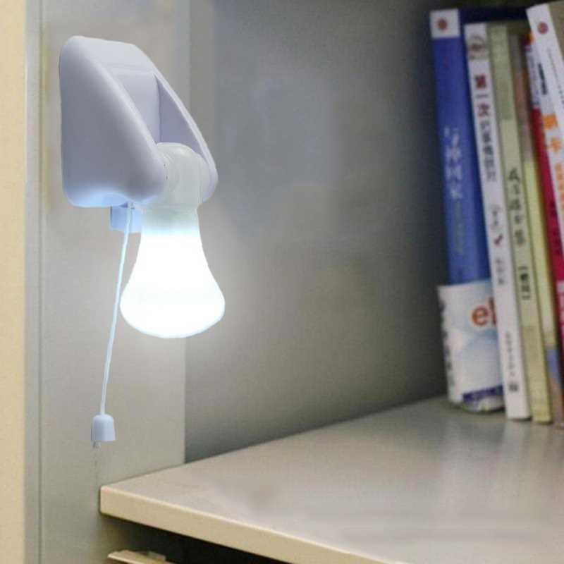 Pull Cord LED Bulb Cabinet Closet Lamp Night Lights Battery