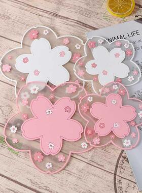 1/2pcs Cherry Blossom Heat Insulation Pad Dining Table Mat A