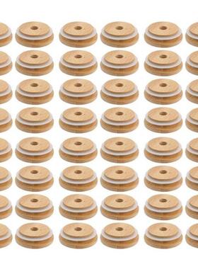 6X Reusable Bamboo Jar Lids 70MM Bamboo Mason Jar Lids With
