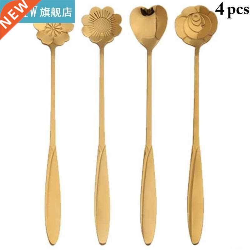 4pcs/set Coffee Spoon Stainless Steel Creative Assorted Shap