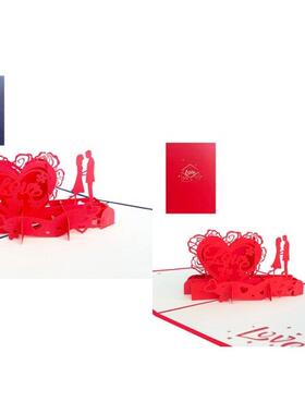 Love Heart Pop Up Valentines Day Card D Popup Greeting Card