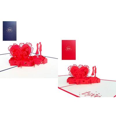 Love Heart Pop Up Valentines Day Card D Popup Greeting Card