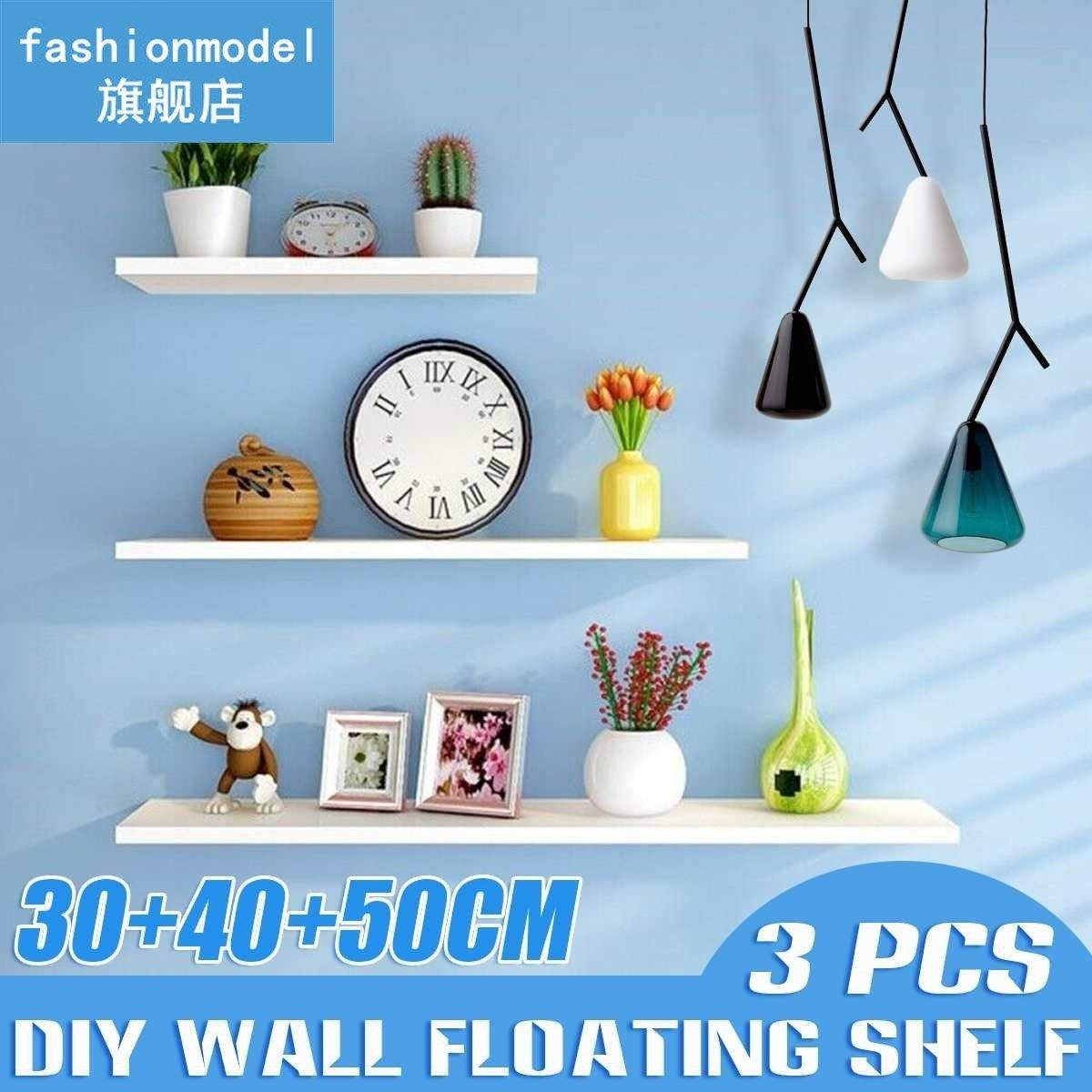 3 Pcs/Set Nordic Style Wall Shelves Shelf DIY Floating Displ