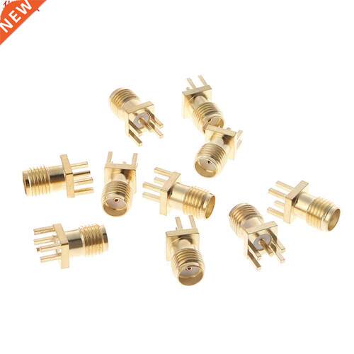 10 Pcs 1.6mm Space PCB Mount Straight RF Connector SMA Femal