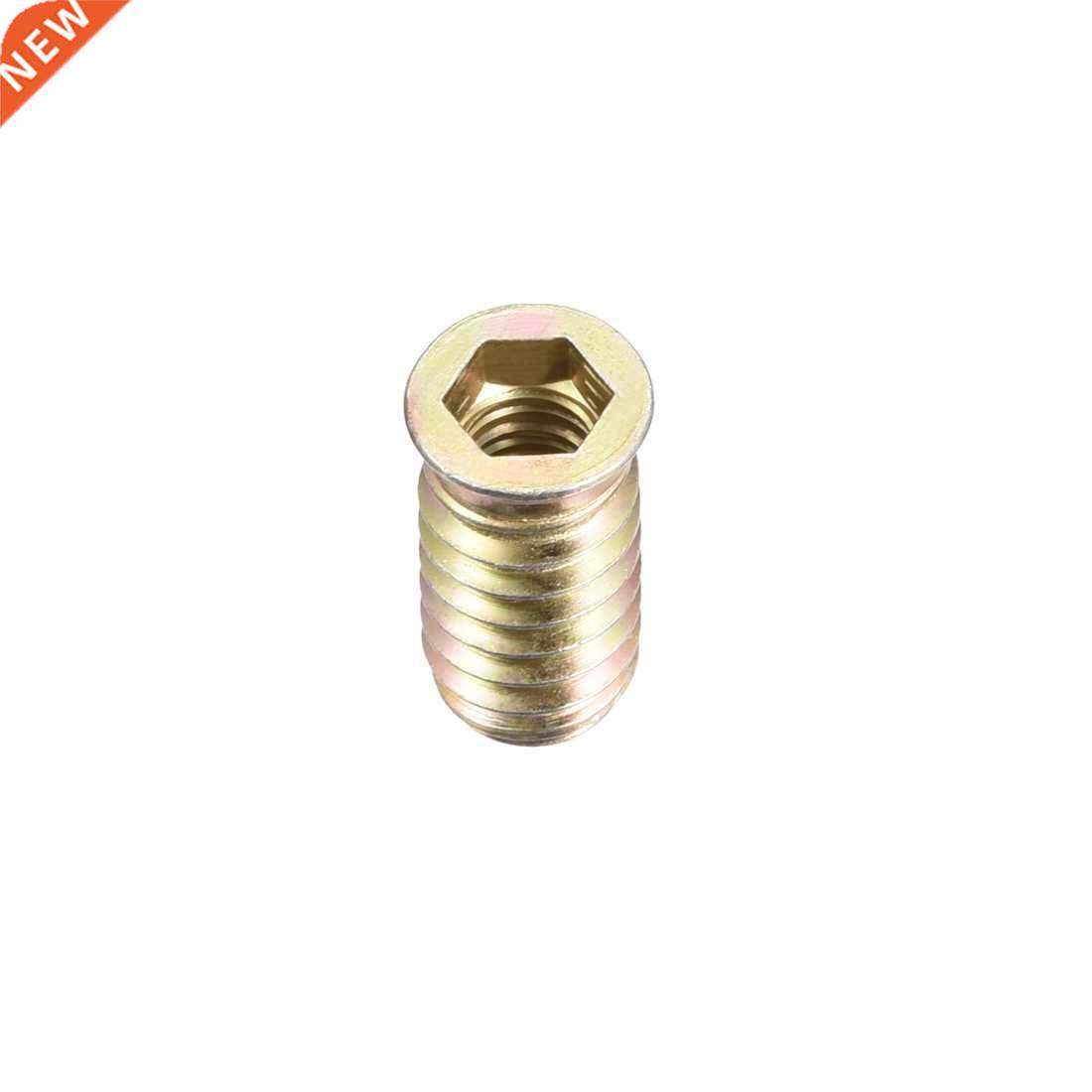 Wood Furniture M8x25mm Threaded Insert Nuts Interface Hex So