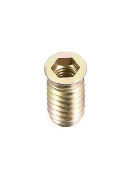 Wood Furniture M8x25mm Threaded Insert Nuts Interface Hex So