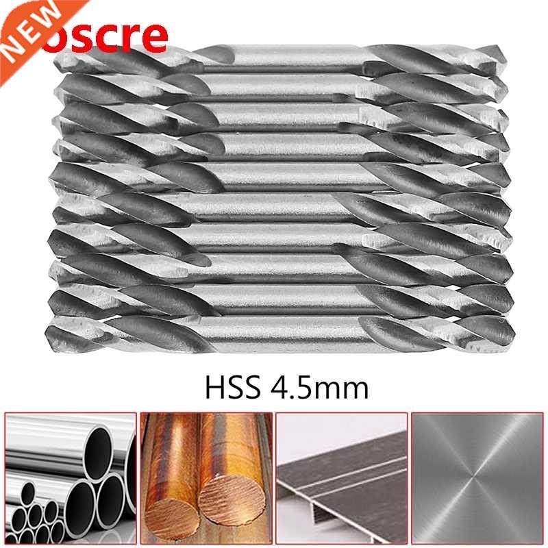 10Pcs 4.5mm HSS Double Ended Spiral Torsion Drill Tools Dril