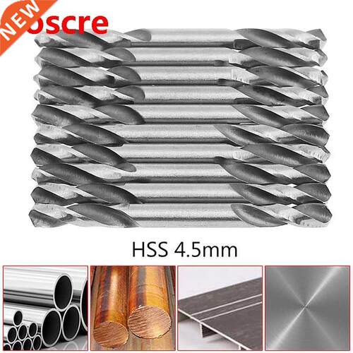 10Pcs 4.5mm HSS Double Ended Spiral Torsion Drill Tools Dril