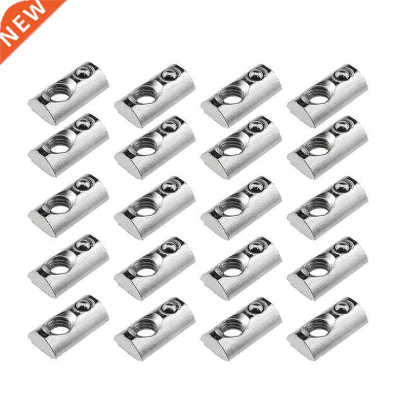 25 Pack 2020 Series M5 T Slot Nuts Roll-In Spring Ball Loade