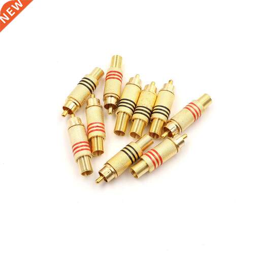 10PCS DIY RCA Connector Male Jack Plug AV Plugs 适用于 PC A