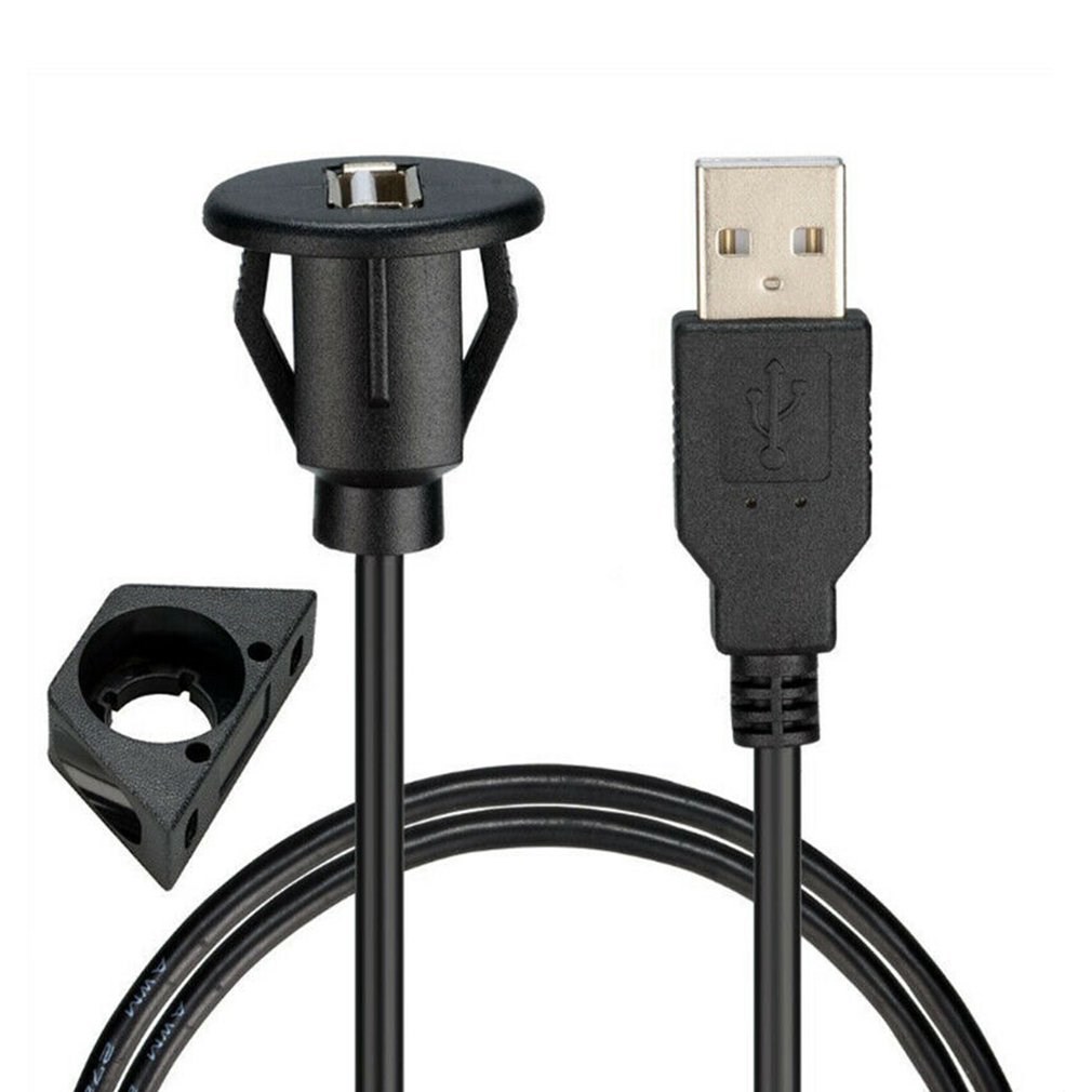 1 m / 2 m car dashboard installation USB 2.0 male to female